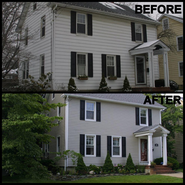 before and after new siding