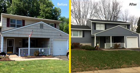 roofing and siding before and after