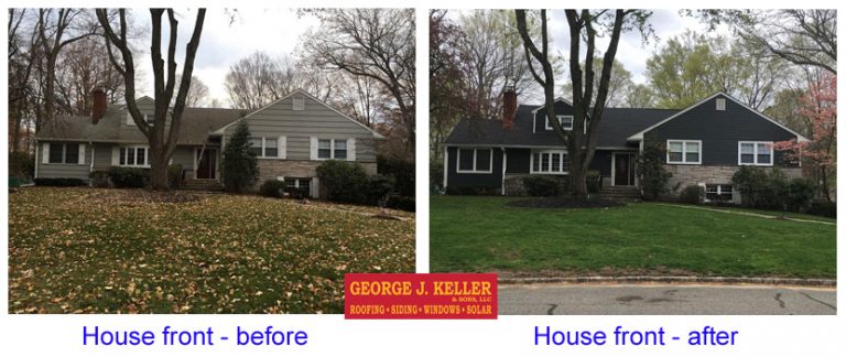 New roof and siding transforms house – Morristown, NJ 07960