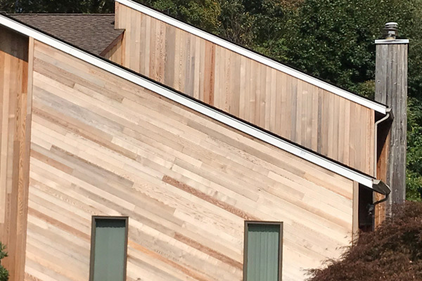 modern vertical wood siding