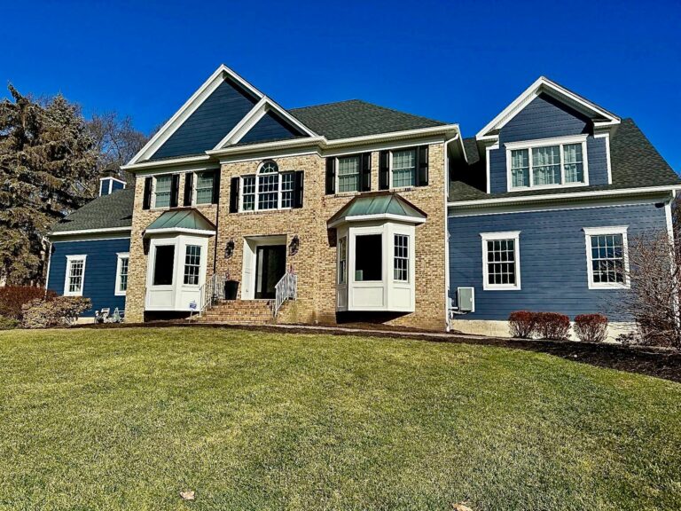 GJK Spotlight Project – A Beautiful Blue James Hardie Siding Install, With New Roof and Doors in Long Valley, NJ